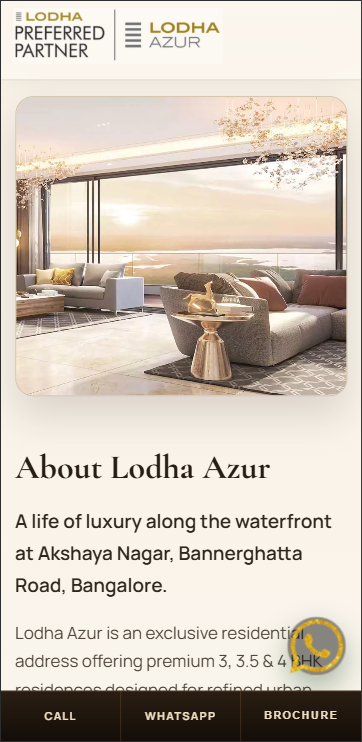 Lodha Azur mobile view